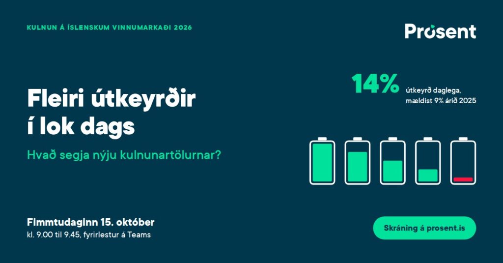 kulnun Íslendinga 2026 Prósent